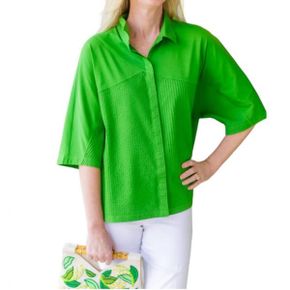 5335803 Yaccomaricard Cotton Jersey Overshirt In Grass Green