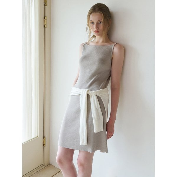 Two-Way Slim Sleeveless Knit Dress_2color
