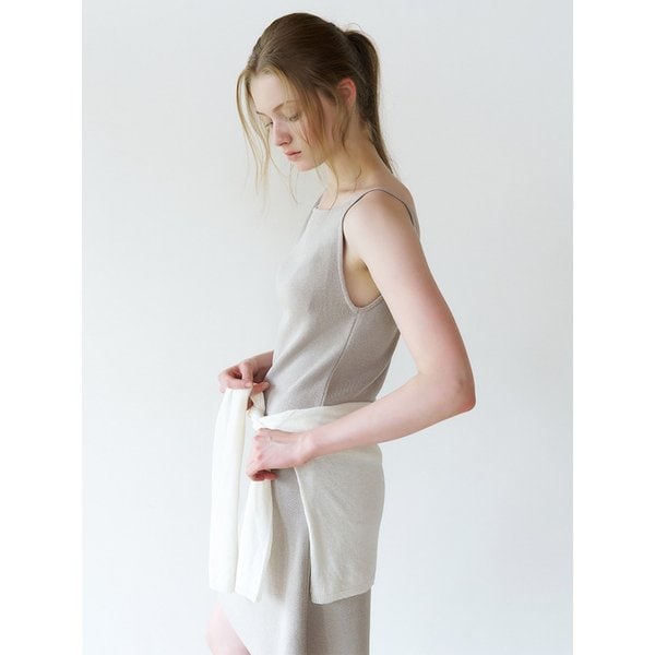 Two-Way Slim Sleeveless Knit Dress_2color