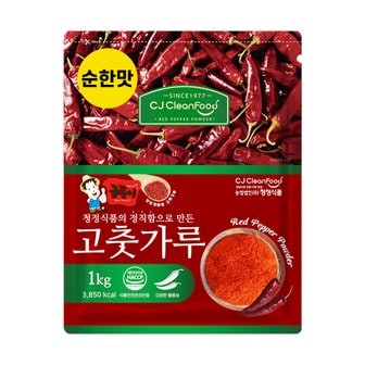  청정식품 중국산 고춧가루 아주매운맛 순한맛 안매운 고추가루 1kg