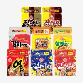 오뚜기 8종 혼합 37봉 라면세트 (구성 상세참조)