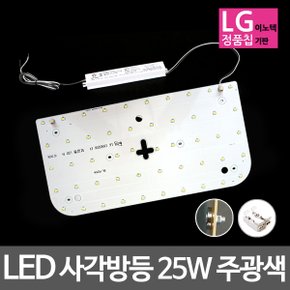 LED모듈 사각방등 LG칩 25W 주광색 기판세트 (안정기 자석포함)