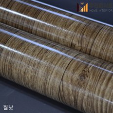 [우리홈시트] 재사용이 가능한 무점착 원목무늬목 바닥재 월넛 201 (폭)100cmx(길이)1m