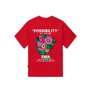 POSSIBILITY FLOWER T-SHIRTS - RED