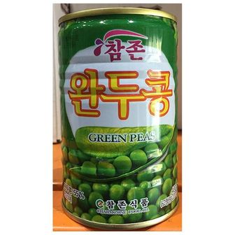 제이큐 간편요리 식당 식자재 완두콩캔 통조림 400g  X4