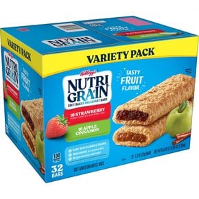 [해외직구] 켈로그  NutriGrain  NutriGrain  소프트  구운  아침  식사  바  버라이어티  팩  41.6온스  32개