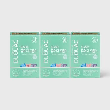 듀오락 듀오 디 드롭스7.5ml (45일분) 3개 / 아기 액상 유산균 + 비타민D