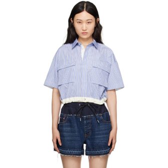 사카이 블루 Thomas Mason 셔츠 24-07161 458 L/Blue Stripe