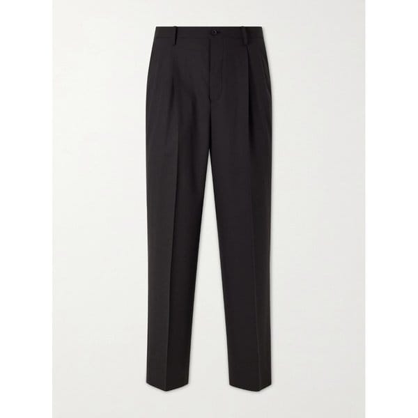 스트레이트 레그 플리츠 울 포플린 팬츠 46376663162982692