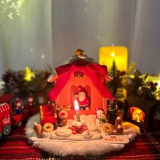  크리스마스 레드 과자집 쿠키집