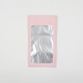 포장용 핑크 반투명 컬러 지퍼백(10cm X 18cm)