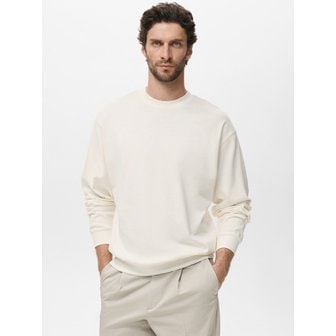 망고(MANGO) MAN 스웻셔츠 RAWSWEAT Off White 17064432