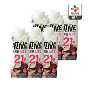 얼티브 제로슈가 프로틴 식물성 고단백 초코맛 250ml x6개