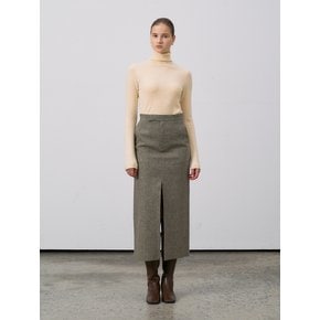 Wool Slit Long Skirt