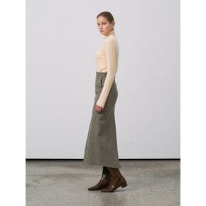 Wool Slit Long Skirt