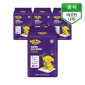 포포몽 냄새잡는 대나무 배변패드 대형 50매 4개