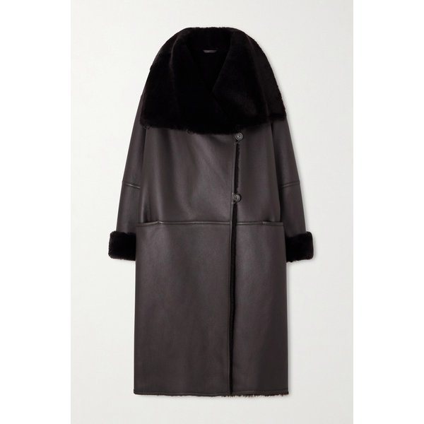 패널 시어링 코트 다크 브라운 46376663162963478