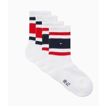 타미힐피거키즈 25년 S/S      T42F1ACK10CBT1      스트라이프 롱 삭스 2P