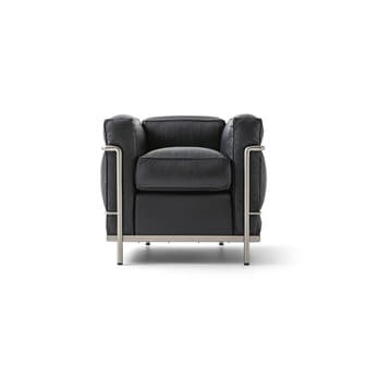 까시나(CASSINA) [Cassina 공식수입원] 2 Fauteuil Grand Confort, Petit Modele Armchair (Black/Chrome)