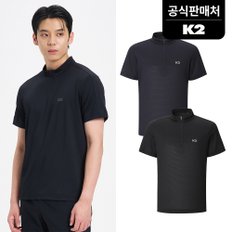 공식 남성 25 SS 등산반팔티 메쉬 반팔 집업 티셔츠 GMM25292
