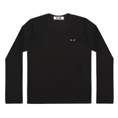 꼼데가르송 꼼데가르송 플레이 여성용 블랙 하트 L/S 티셔츠 블랙 AZ-T119-051
