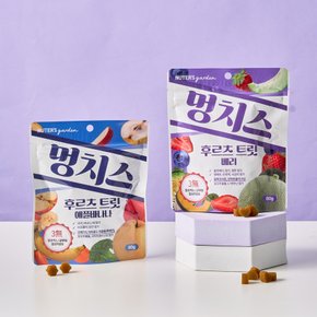 멍치스 강아지 비건 간식 유산균 오메가3 글루코사민 애플바나나 80g