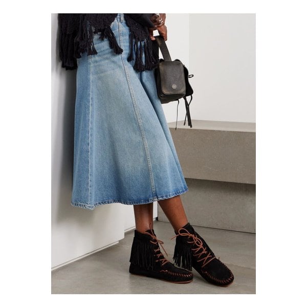 인디애나 프린지 스웨이드 앵클 부츠 1647597358538986