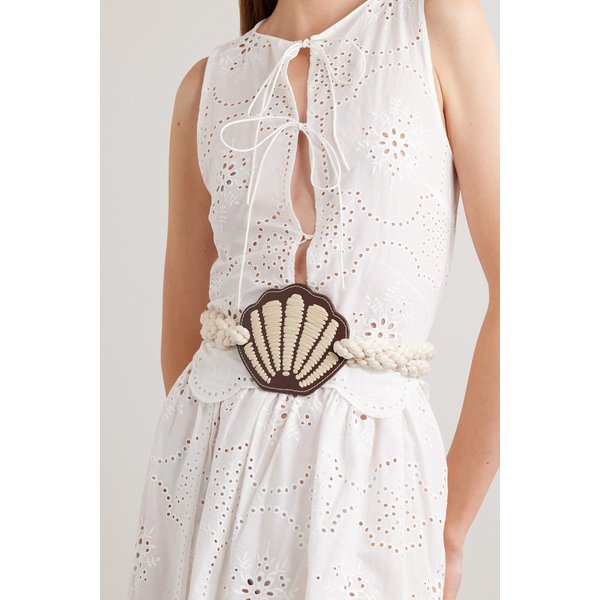 요한나오르티즈 모비미엔토 마리티모 가죽 트리밍 코드 웨이스트 벨트 46376663162965799