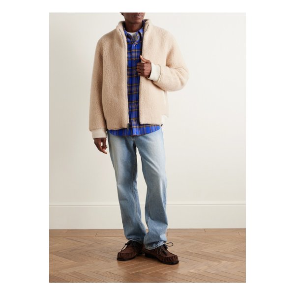 갓 트루 캐시미어 캐시미어 플리스 보머 재킷 그레이 46376663162919763