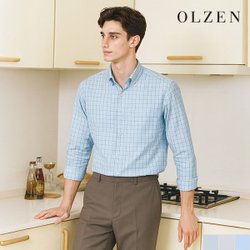 올젠 캐주얼 긴팔 카라 티셔츠