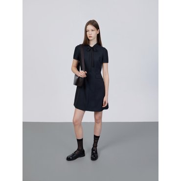ZOOC 넥 타이 디테처블 미니 원피스 Z251MSE014