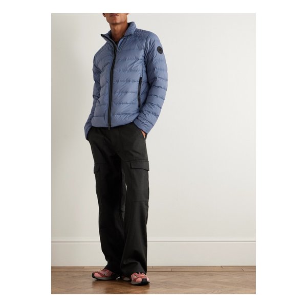 크로프턴 로고 아플리케 퀼팅 엔듀라럭스® 다운 재킷 블루 46376663162932224
