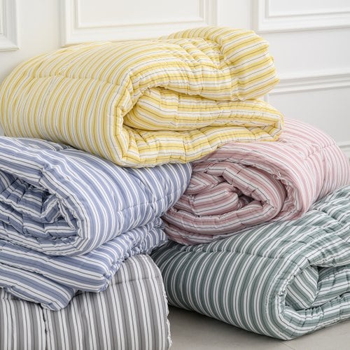몽파인 사계절 알러지케어 스트라이프 차렵이불 집들이 스르륵 SS Q 5colors