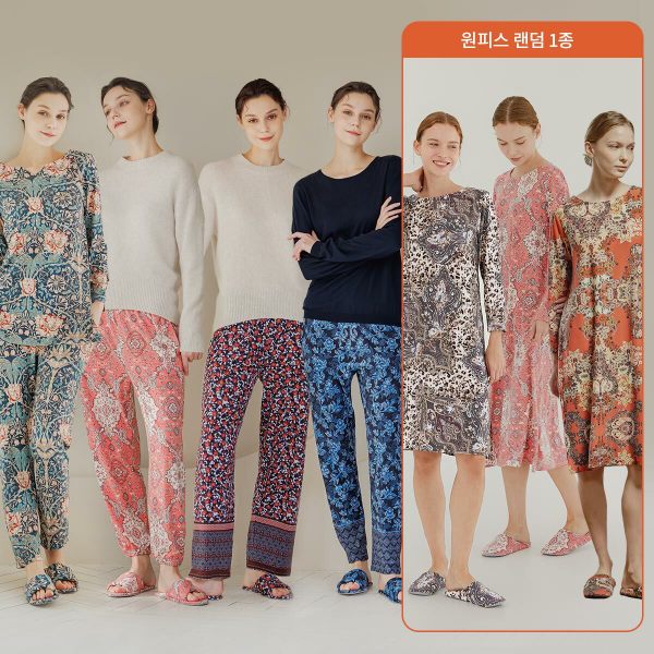 (모바일)라페어 수딩웜 라운지웨어 풀패키지(셋업1세트+팬츠3종+원피스1종)
