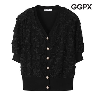 GGPX 로맨틱 진주 반팔 가디건 (GP4KG001F)