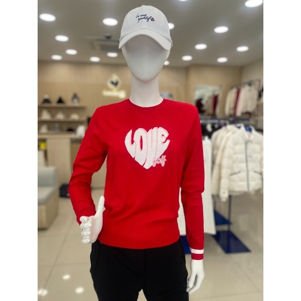 [여주점] 여성 원포인트 라운드 스웨터 GQ122LKP11 VIRE