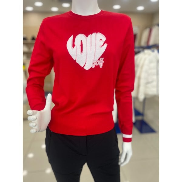 [여주점] 여성 원포인트 라운드 스웨터 GQ122LKP11 VIRE