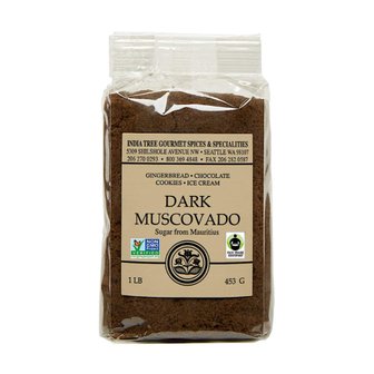  인디아트리 다크 무스코바도 설탕 Dark Muscovado Sugar 453g