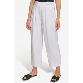 4398799 DKNY Trapunto Stitch Belted Ankle Pants