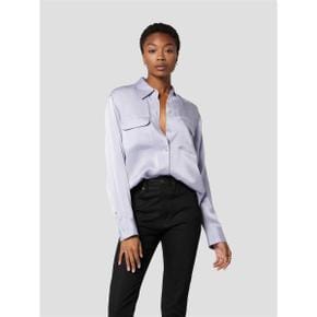 이큅먼트 SIGNATURE SILK SATIN SHIRT - LANGUID LAVENDER