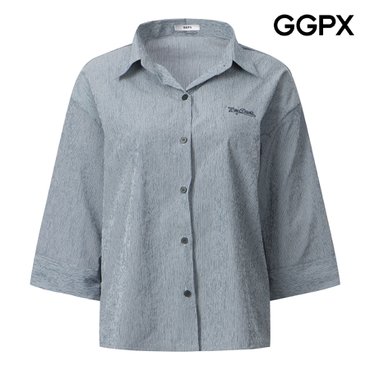 GGPX 자수 스트라이프 스판 셔츠 (GP8SH005B)