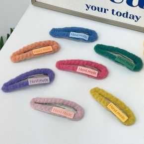뽀글이컬러헤어핀 퍼 똑딱핀 겨울 헤어핀 레이어드_P333291333