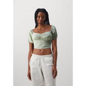 4488368 Hollister Co. RUCHED BUST - Print T-shirt desert sage