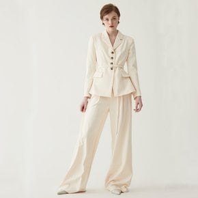 Belted Tailor Jacket -Ivory