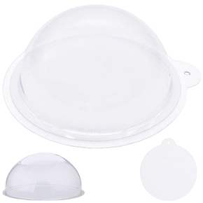 투명 반구+뒷판 세트 (원형 중 12cm)-10개 PVC 아크릴돔 하드보드지