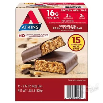  엣킨스 앳킨스 초콜릿 피넛 버터 프로틴바 15개 ATKINS PROTEIN BARS 707607