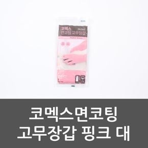 코멕스면코팅 고무장갑 핑크 대 핑크고무장갑 면코팅