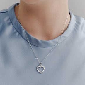 [여자아이들 슈화, 오마이걸 효정, ITZY 리아 착용] rope heart pendant necklace