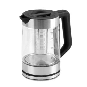 1.8L 대용량 전기포트 위생적인 유리포트 스텐열판 원터치 ON/OFF 무선 전기 커피 티 차 포트 주전자