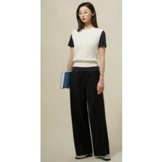 드로우 스트링 세미 와이드 팬츠 - 블랙  BF5321C015